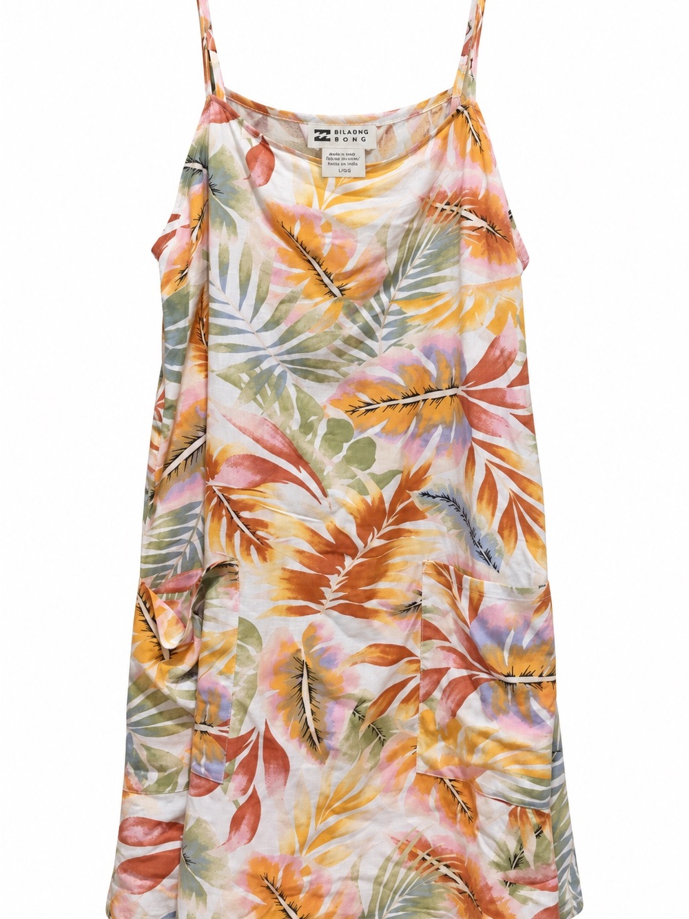 NWT Billabong Straight Round Tropical Floral Mini Dress Women L 12
